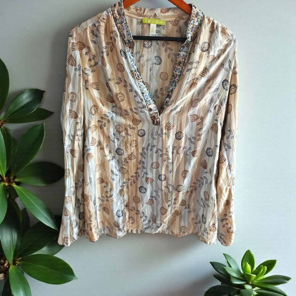 Vintage Embellished Silk Blouse - Picture 10 of 11